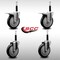 Service Caster 5'' SS Black Poly Swivel 3/4'' Expanding Stem Caster Set 2 Total Lock Brakes, 4PK SCC-SSEXTTL20S514-PPUB-BLK-2-S-2-34 - alternate 2